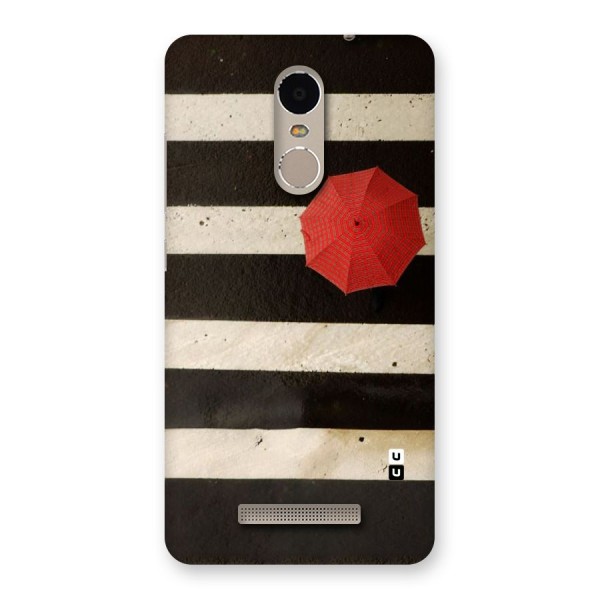Single Red Umbrella Stripes Back Case for Xiaomi Redmi Note 3