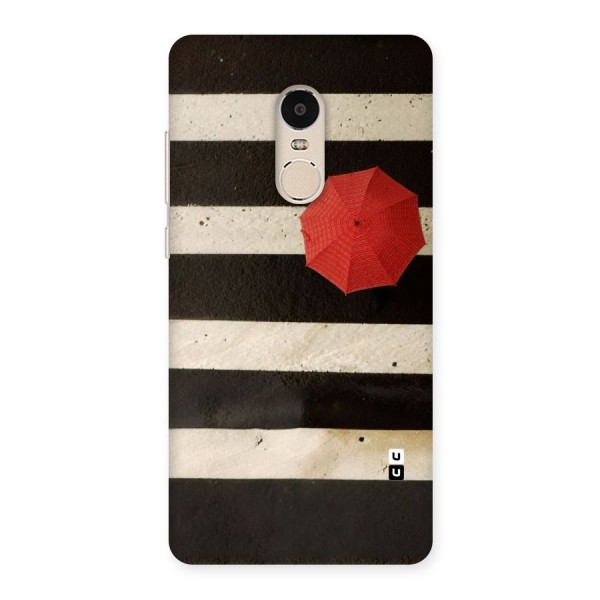 Single Red Umbrella Stripes Back Case for Xiaomi Redmi Note 4