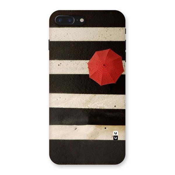 Single Red Umbrella Stripes Back Case for iPhone 7 Plus