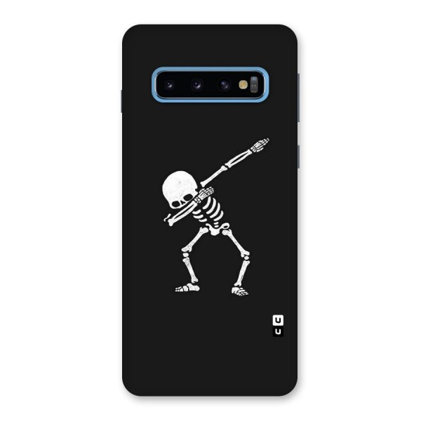 Skeleton Dab White Back Case for Galaxy S10
