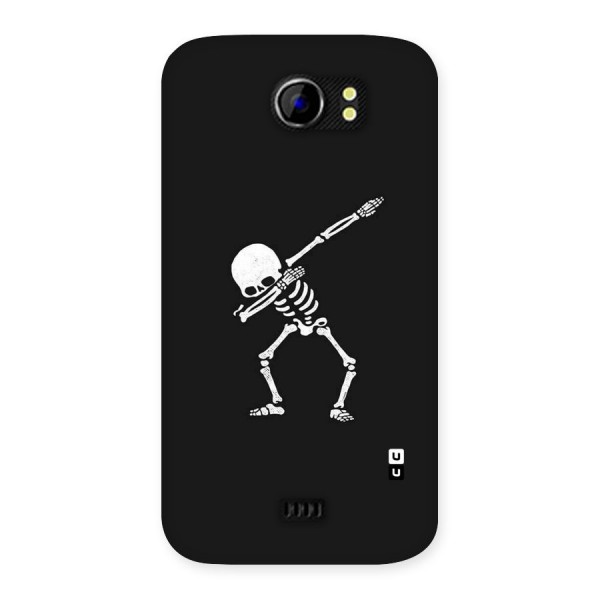 Skeleton Dab White Back Case for Micromax Canvas 2 A110