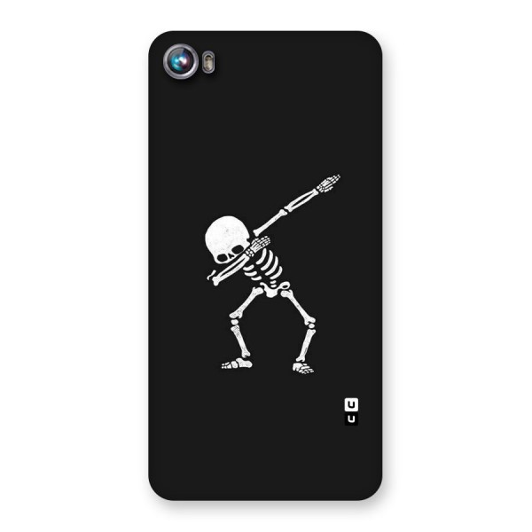 Skeleton Dab White Back Case for Micromax Canvas Fire 4 A107