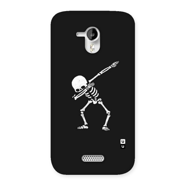 Skeleton Dab White Back Case for Micromax Canvas HD A116