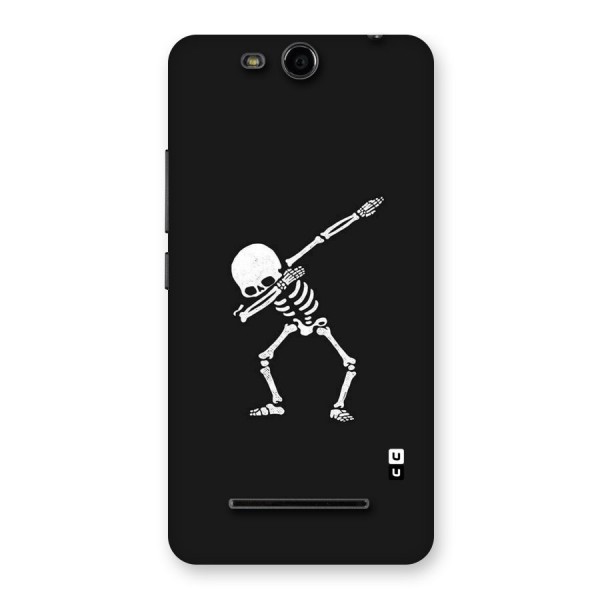 Skeleton Dab White Back Case for Micromax Canvas Juice 3 Q392