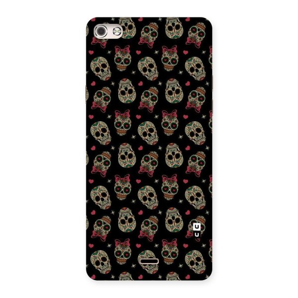 Skull Pattern Back Case for Micromax Canvas Silver 5