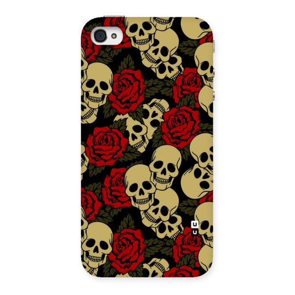 Skulled Roses Back Case for iPhone 4 4s