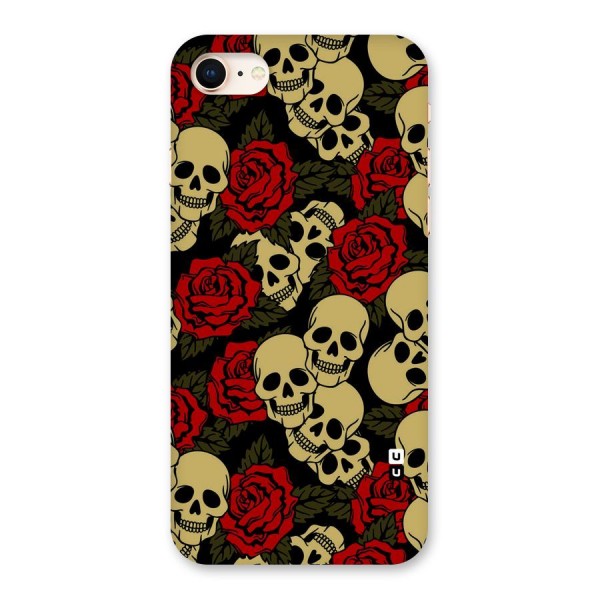 Skulled Roses Back Case for iPhone 8