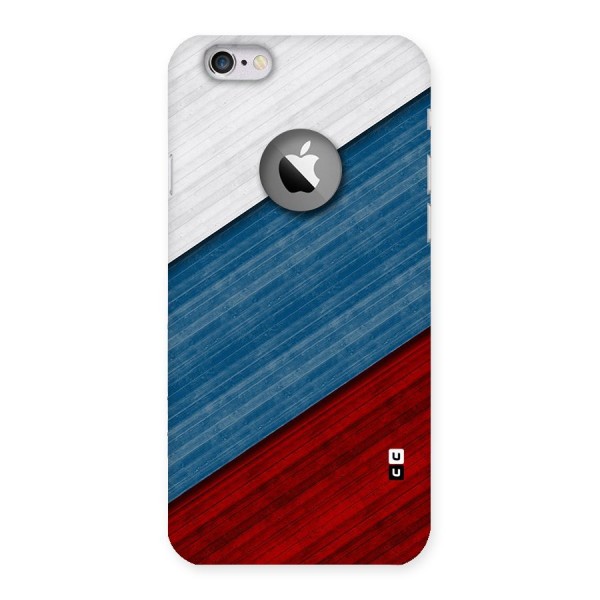 Slant Beautiful Stripe Back Case for iPhone 6 Logo Cut