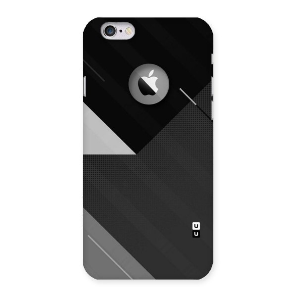 Slant Grey Back Case for iPhone 6 Logo Cut