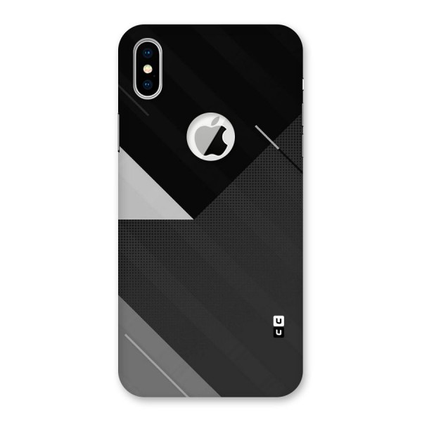 Slant Grey Back Case for iPhone X Logo Cut