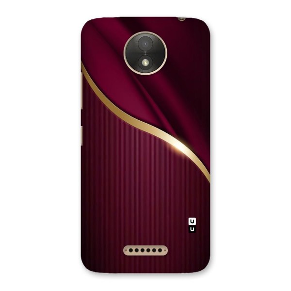 Smooth Maroon Back Case for Moto C Plus