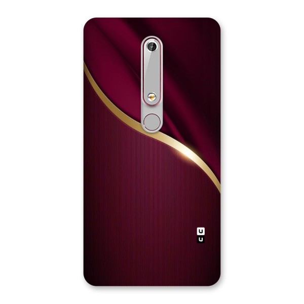 Smooth Maroon Back Case for Nokia 6.1