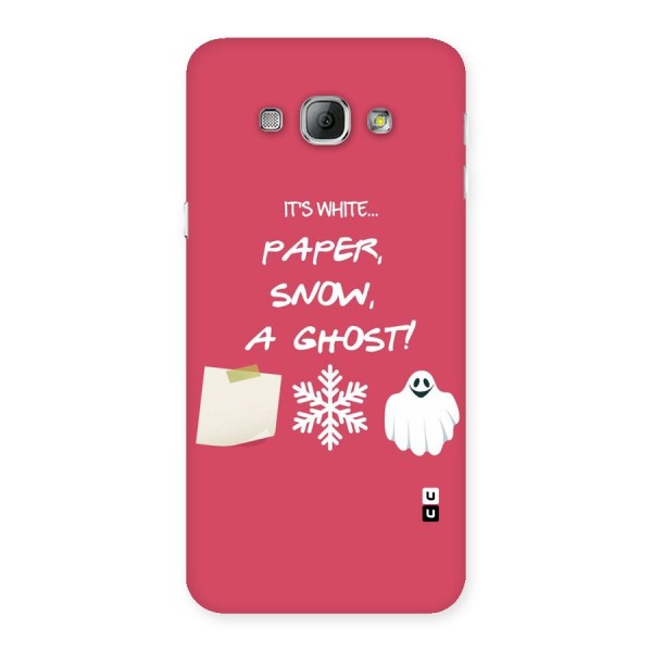 Snow Paper Back Case for Galaxy A8