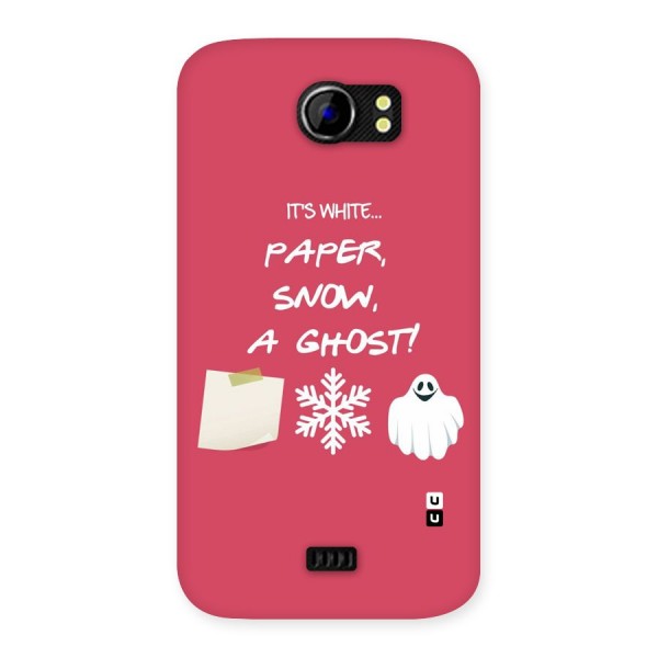 Snow Paper Back Case for Micromax Canvas 2 A110