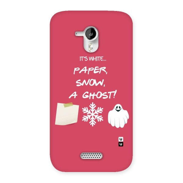 Snow Paper Back Case for Micromax Canvas HD A116