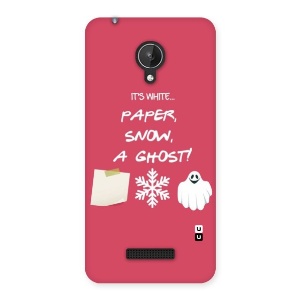 Snow Paper Back Case for Micromax Canvas Spark Q380