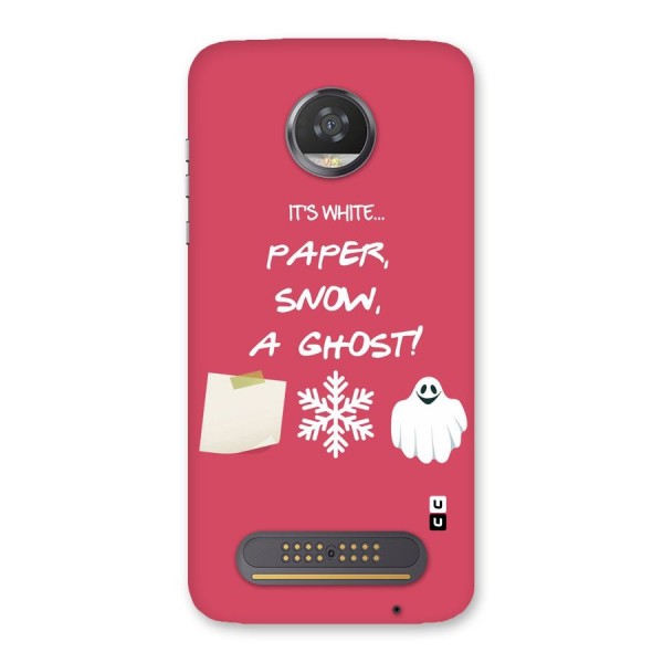 Snow Paper Back Case for Moto Z2 Play
