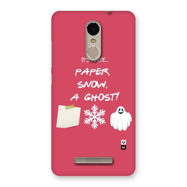 Snow Paper Back Case for Xiaomi Redmi Note 3