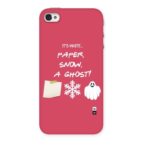 Snow Paper Back Case for iPhone 4 4s