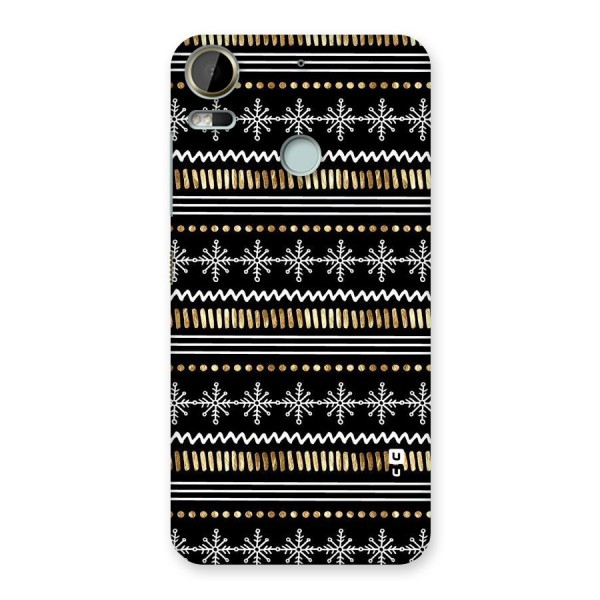Snowflakes Gold Back Case for Desire 10 Pro