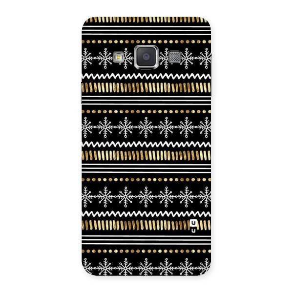 Snowflakes Gold Back Case for Galaxy A3