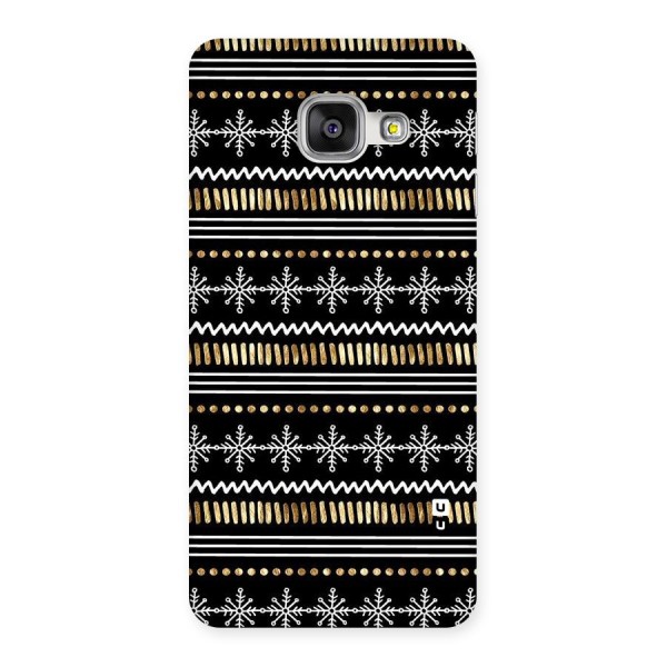 Snowflakes Gold Back Case for Galaxy A3 2016