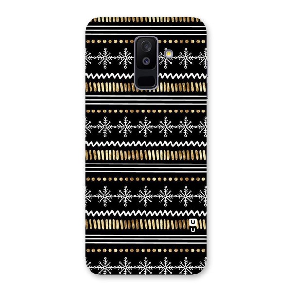Snowflakes Gold Back Case for Galaxy A6 Plus