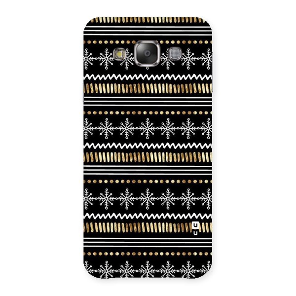 Snowflakes Gold Back Case for Galaxy E7