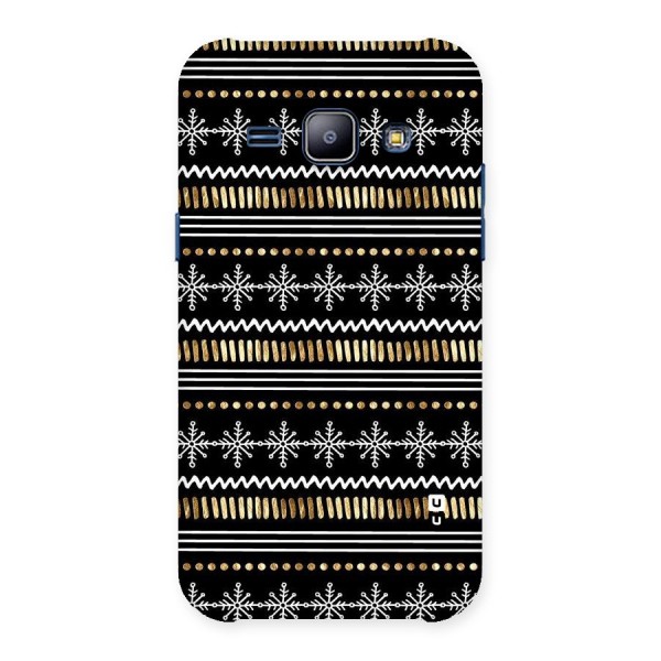 Snowflakes Gold Back Case for Galaxy J1