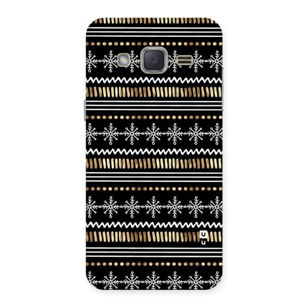 Snowflakes Gold Back Case for Galaxy J2