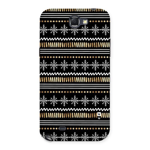 Snowflakes Gold Back Case for Galaxy Note 2