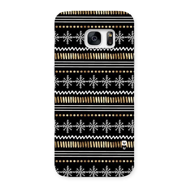 Snowflakes Gold Back Case for Galaxy S7 Edge