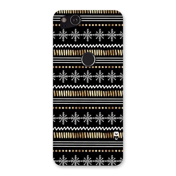 Snowflakes Gold Back Case for Google Pixel 2