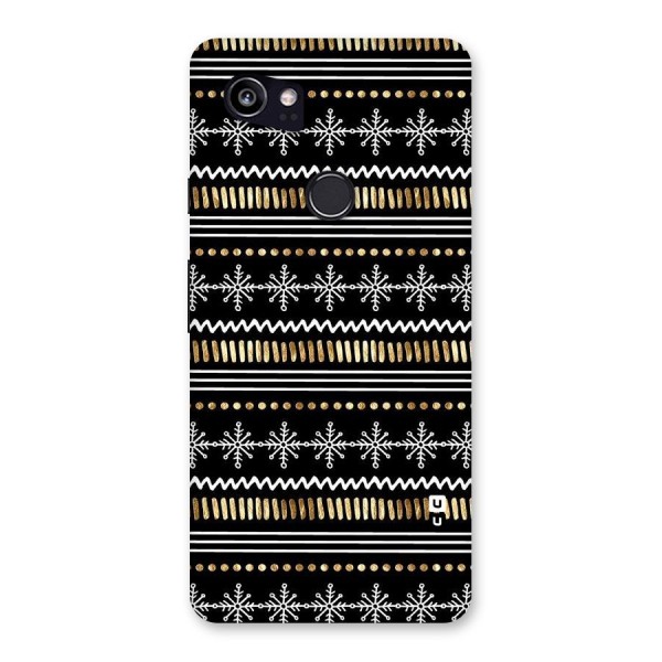 Snowflakes Gold Back Case for Google Pixel 2 XL