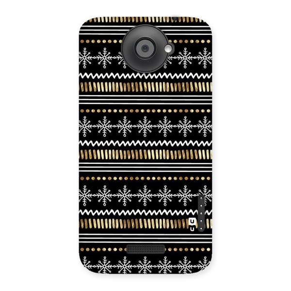 Snowflakes Gold Back Case for HTC One X