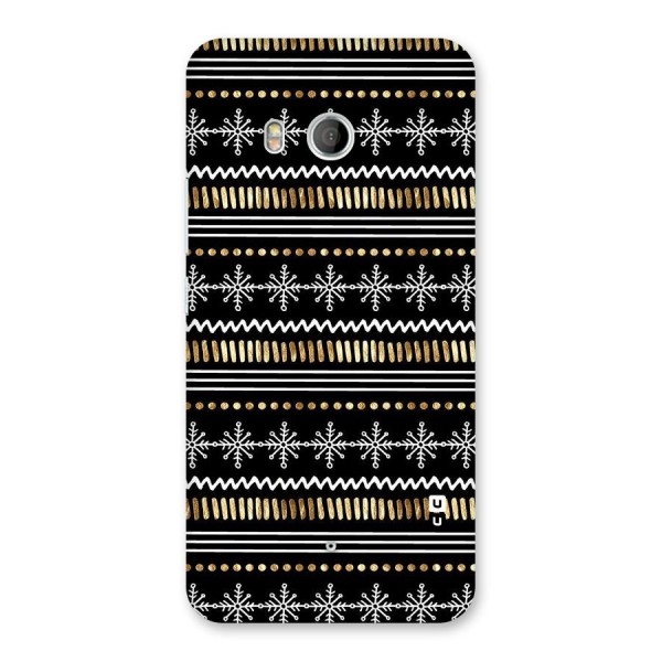 Snowflakes Gold Back Case for HTC U11