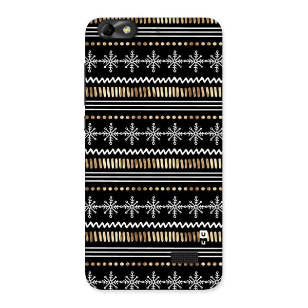 Snowflakes Gold Back Case for Honor 4C