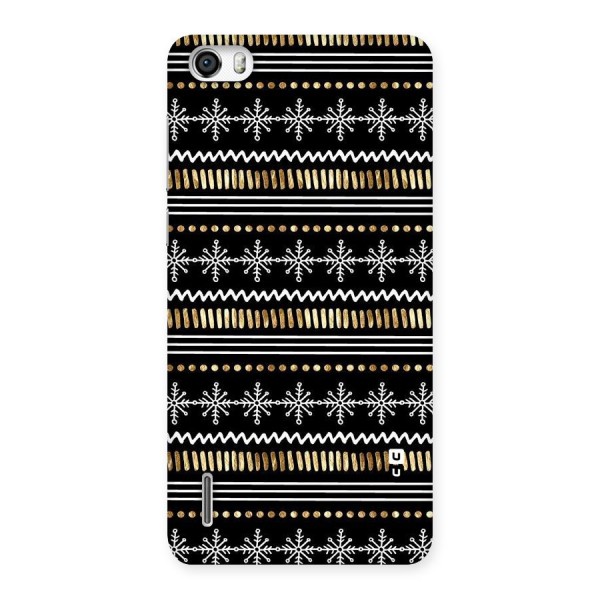 Snowflakes Gold Back Case for Honor 6