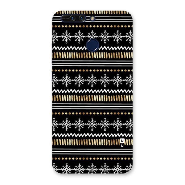 Snowflakes Gold Back Case for Honor 8 Pro