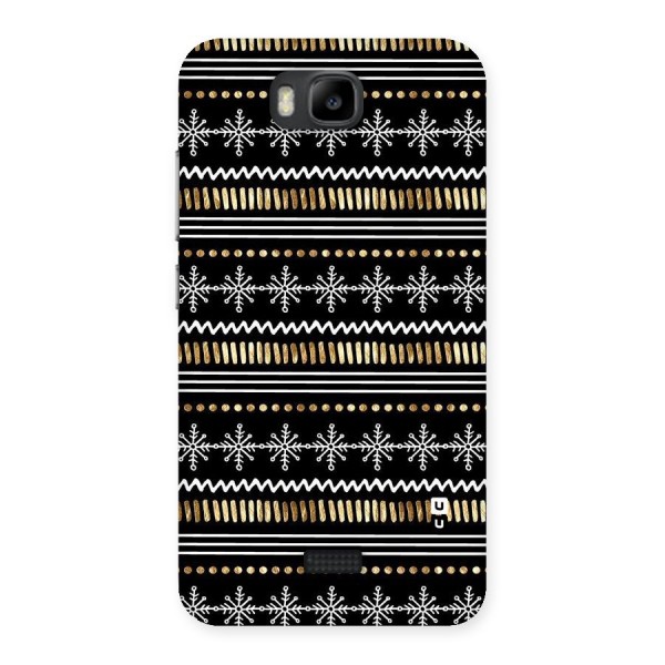 Snowflakes Gold Back Case for Honor Bee