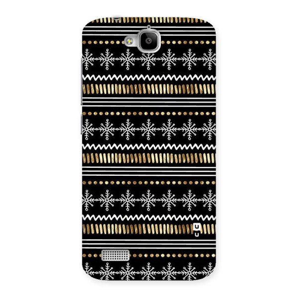 Snowflakes Gold Back Case for Honor Holly