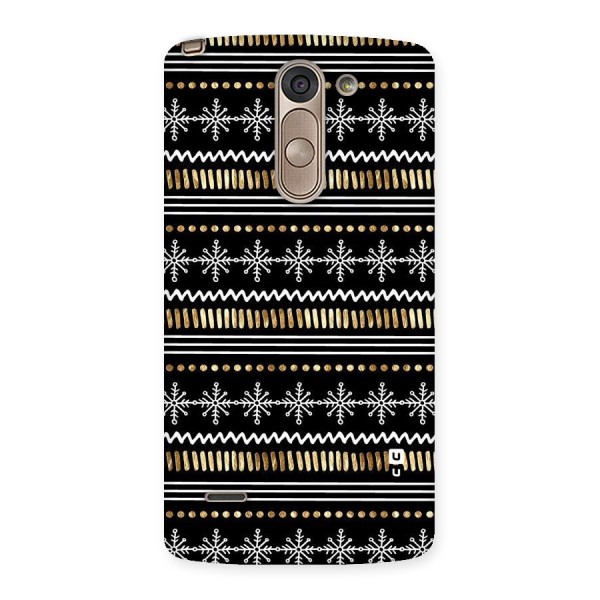 Snowflakes Gold Back Case for LG G3 Stylus