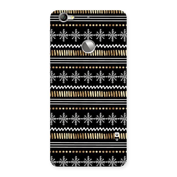 Snowflakes Gold Back Case for LeTV Le 1s