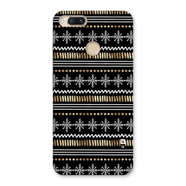 Snowflakes Gold Back Case for Mi A1
