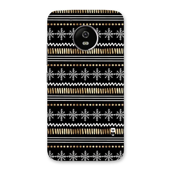 Snowflakes Gold Back Case for Moto G5