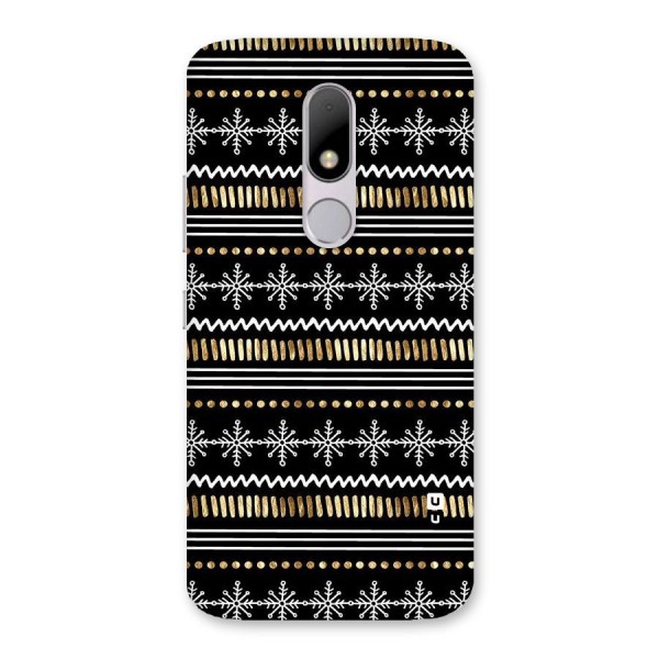 Snowflakes Gold Back Case for Moto M