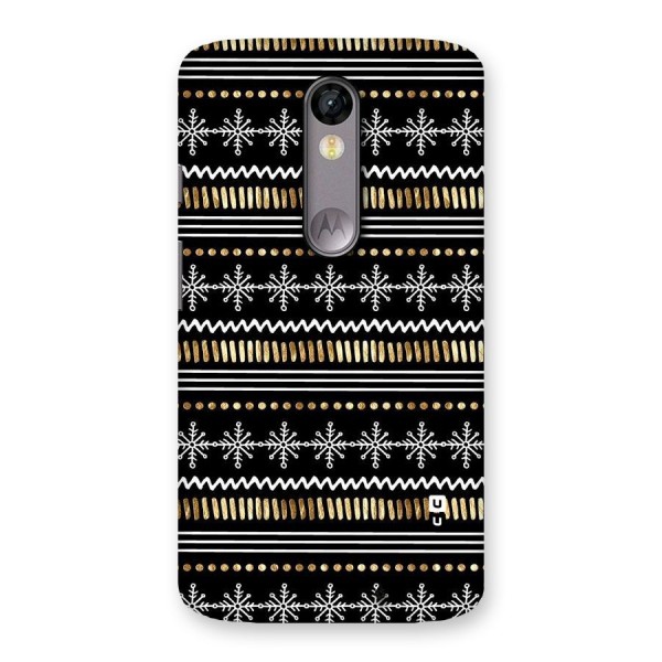 Snowflakes Gold Back Case for Moto X Force