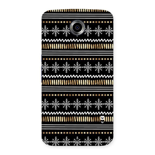 Snowflakes Gold Back Case for Nexsus 6