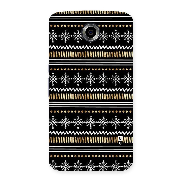 Snowflakes Gold Back Case for Nexsus 6