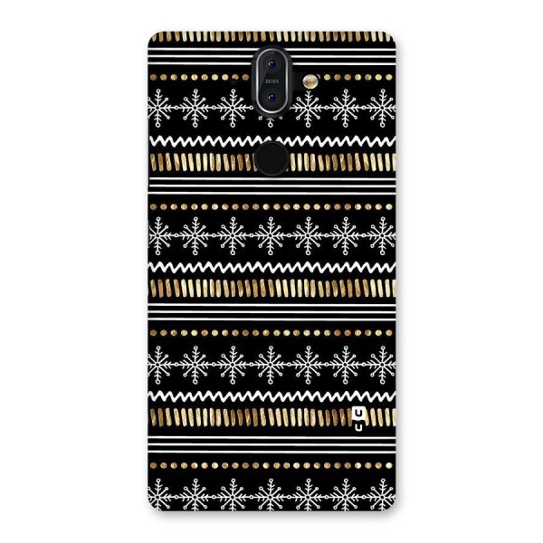 Snowflakes Gold Back Case for Nokia 8 Sirocco